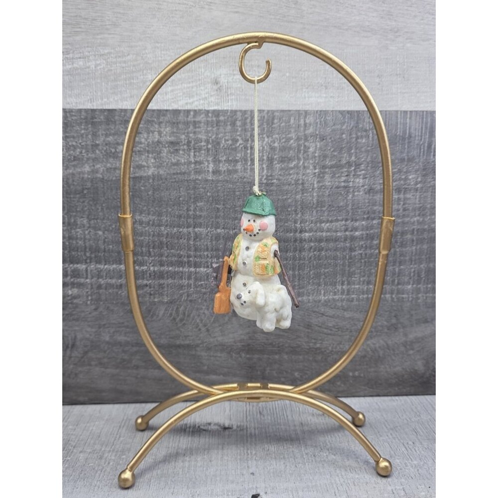 Snowman Hunter Ornament Camouflage Vintage Christmas Holiday Decor Hunting 301d2